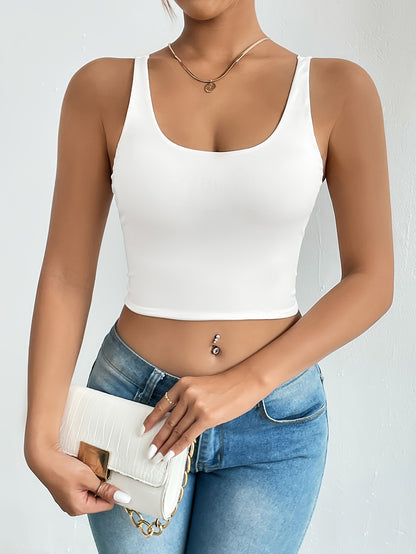 Chloe Essential Ribbed Crop Tank