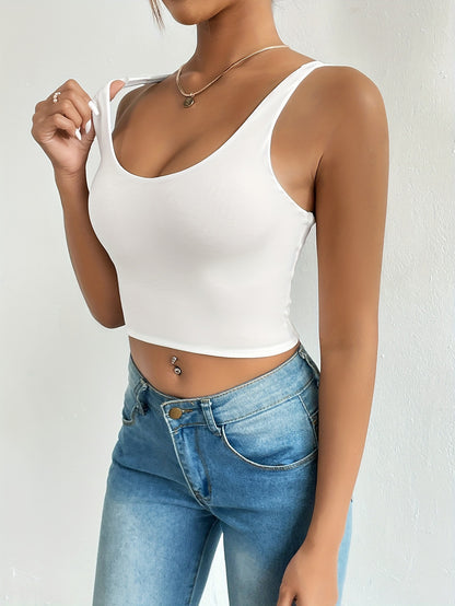 Chloe Essential Ribbed Crop Tank