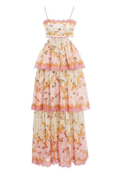 Lily Floral Tiered Maxi Dress