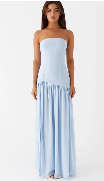 Isla Strapless High-Slit Maxi Dress