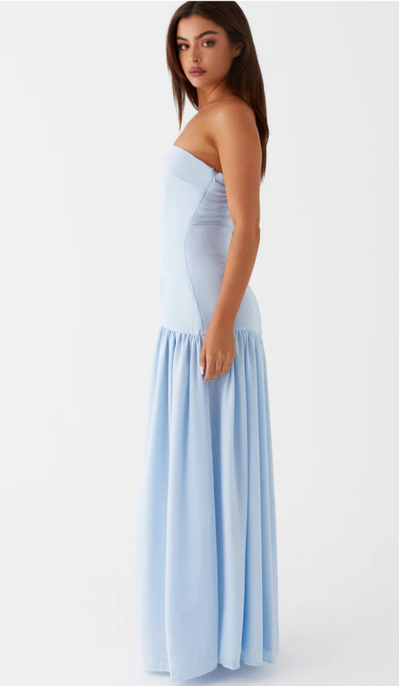 Isla Strapless High-Slit Maxi Dress