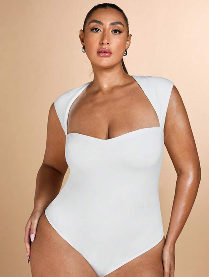 Sleek Sweetheart-Neckline Bodysuit