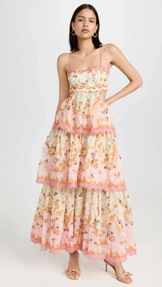 Lily Floral Tiered Maxi Dress